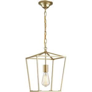 Anjiadengshi Lantern Pendant Light Iron Cage 1 E26 Bulbs Gold Chandelier